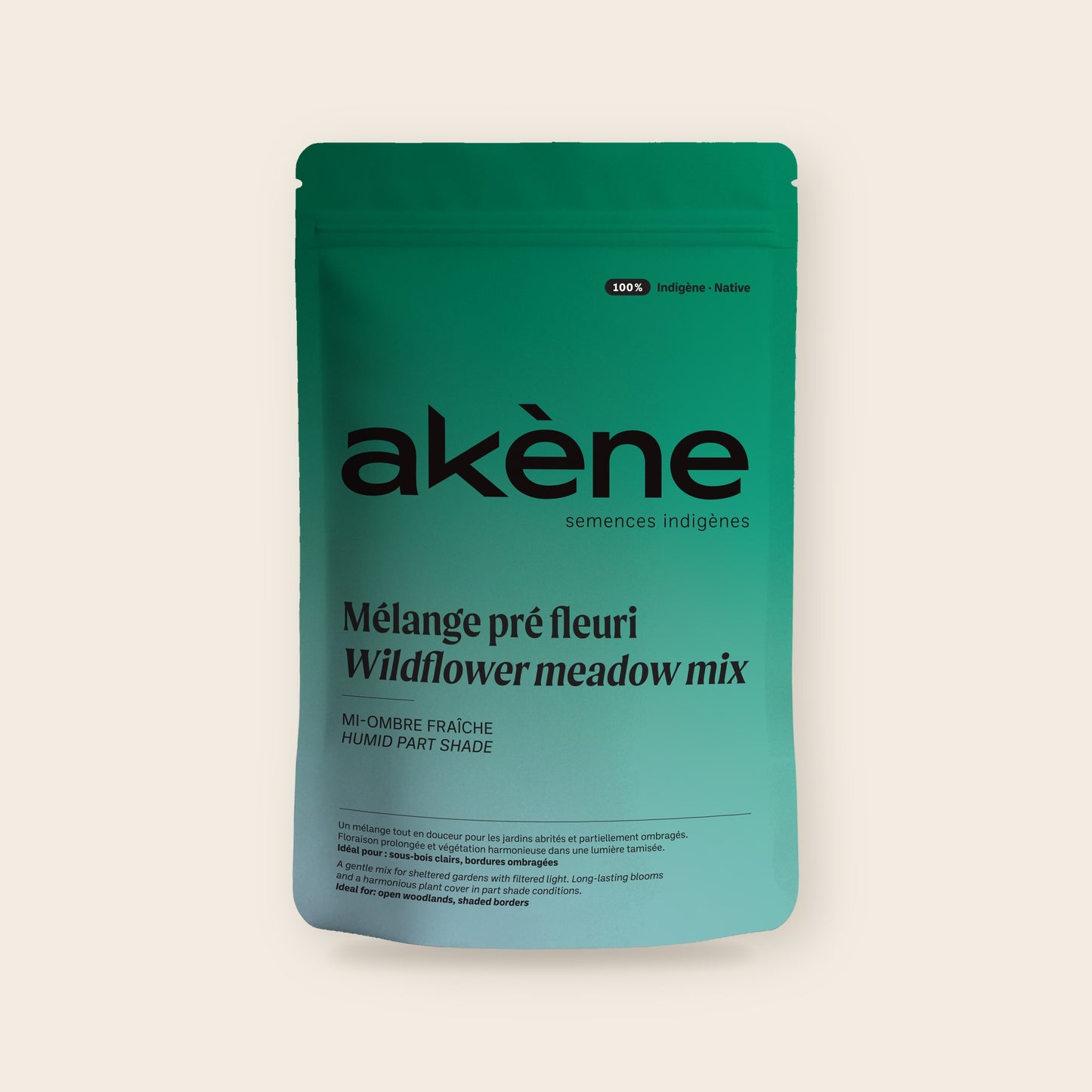 Sachet du mélange pré fleuri Mi-ombre fraîche, Akène
