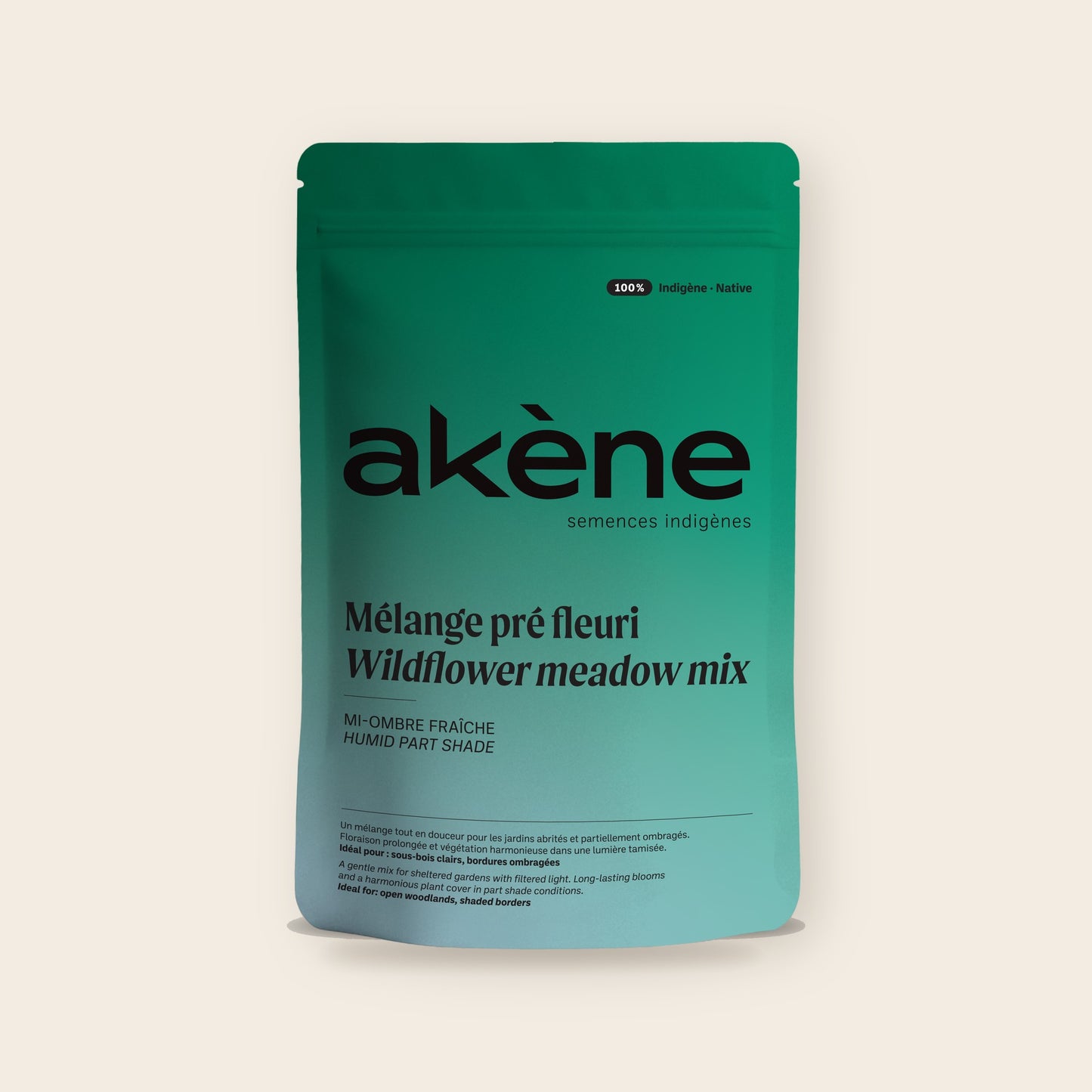 Sachet du mélange pré fleuri Mi-ombre fraîche, Akène