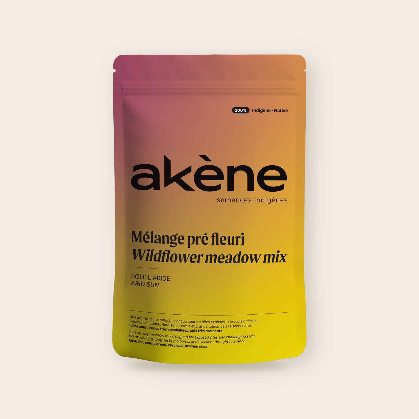 Sachet du mélange pré fleuri Soleil aride, Akène