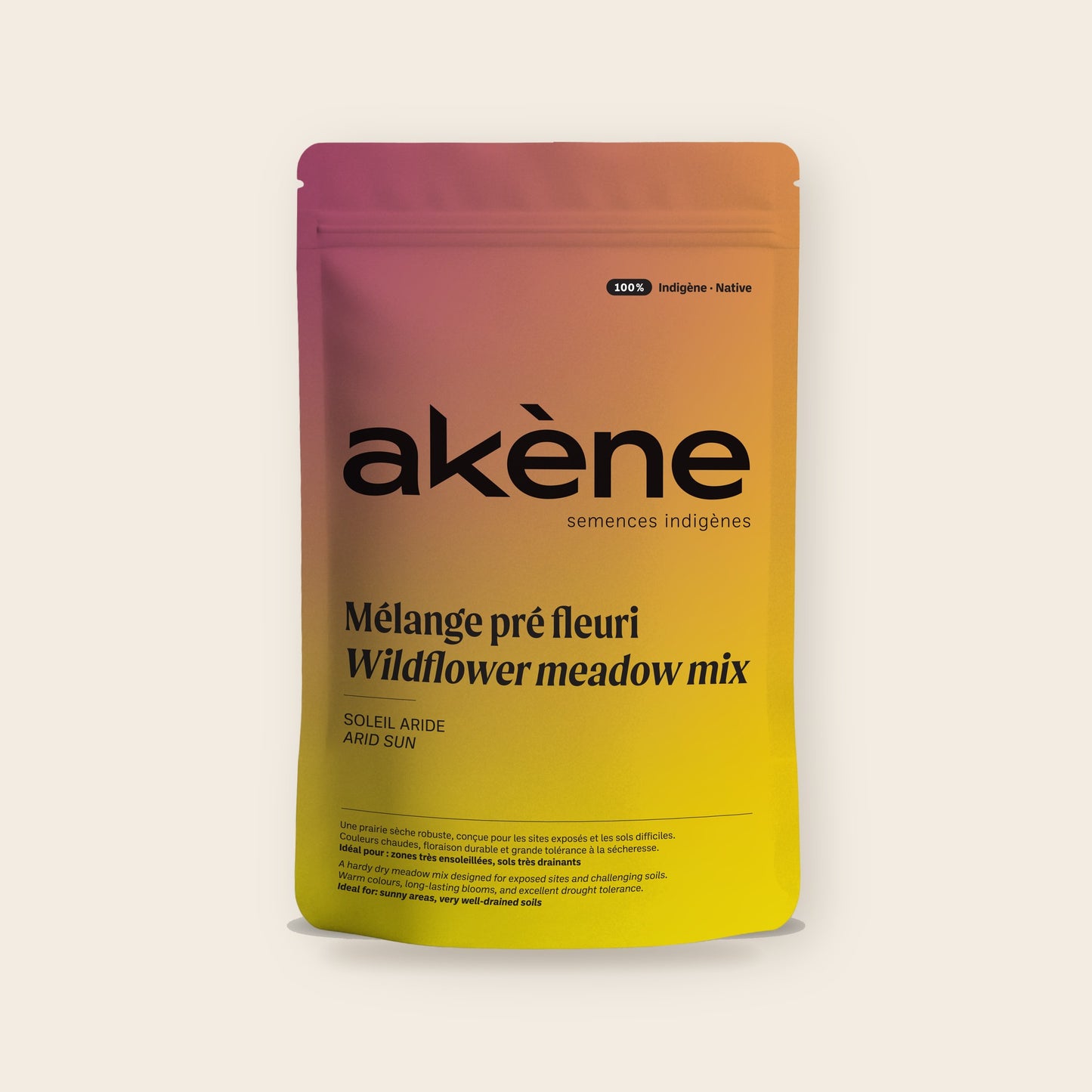 Sachet du mélange pré fleuri Soleil aride, Akène